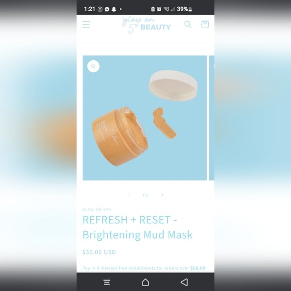 5/75$ GLOW-ON-5TH -REFRESH + RESET - Brightening Mud Mask - Picture 7 of 8